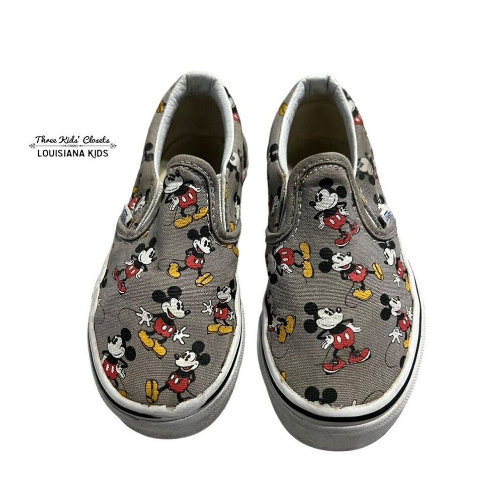 Vans + Disney Sz 12.5 Mickey Mouse Slip-On Sneakers